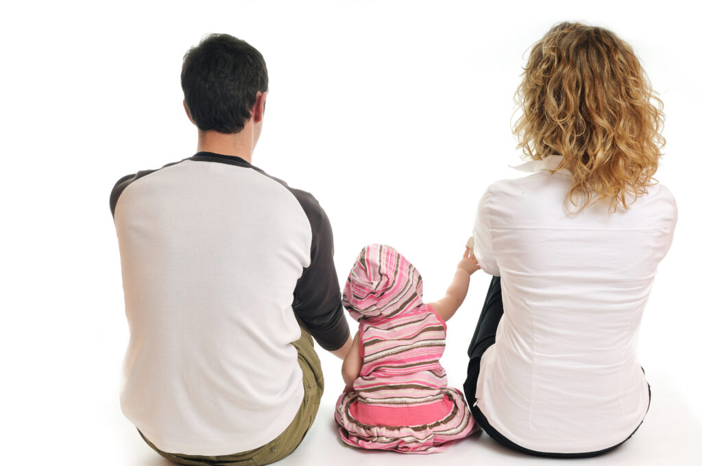 happy young family